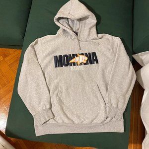 Vintage y2k Montana State University Bobcats Grey Pro Weave Heavyweight Hoodie X